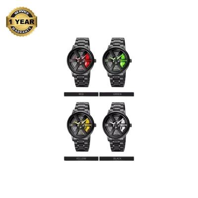 Picture of SKMEI 1787 Black Stainless Steel Rotation Wheel Fashion Waterproof Analog Quartz Watch For Men