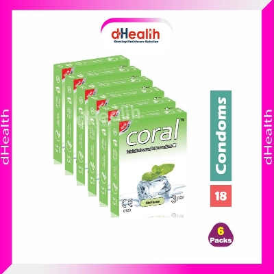 Picture of Coral Mint Flavor Condom 6's Pack (18 Pcs)
