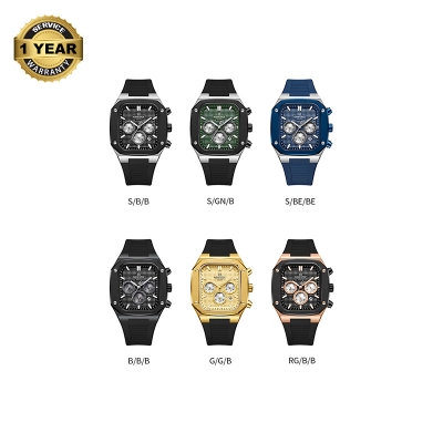 Picture of NAVIFORCE NF8037 Men’s Square Classic Big Face Chronograph Waterproof Luminous Silicone Strap Watch