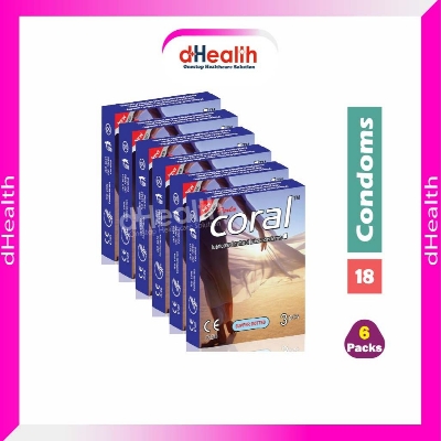 Picture of Coral Super Dotted Condom 6's Pack (18 Pcs)