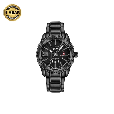Picture of Naviforce NF9117 - Black Stainless Steel Analog Watch for Men - Black