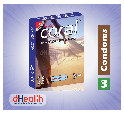 Picture of Coral Super Dotted Condom 6's Pack (18 Pcs)