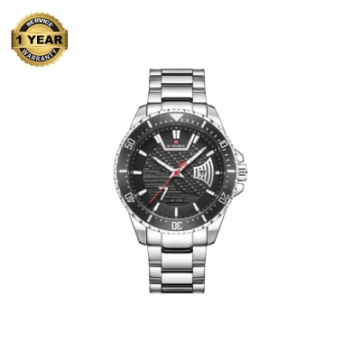 Picture of NAVIFORCE NF9191M Silver Stainless Steel Analog Watch For Men - Black & Silver