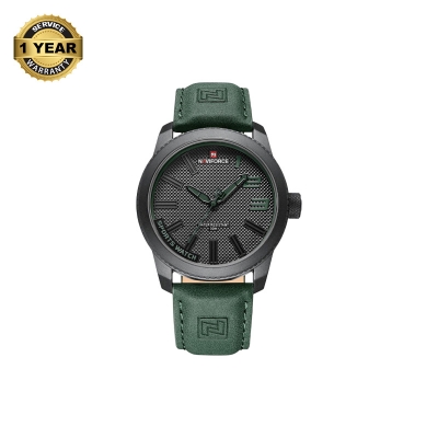 Picture of NAVIFORCE NF9202 Green PU Leather Analog Watch For Men - Black & Green