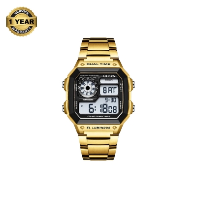 Picture of OLEVS 1108 Multi-function Hot Casual Watches For Men Digital Waterproof Stainless Steel Strap Male Wrist Watch Calendar Luminous