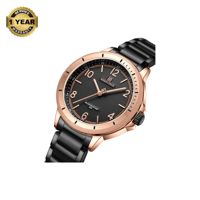 Picture of NAVIFORCE NF5021 Black Stainless Steel Analog Watch For Women - RoseGold & Black