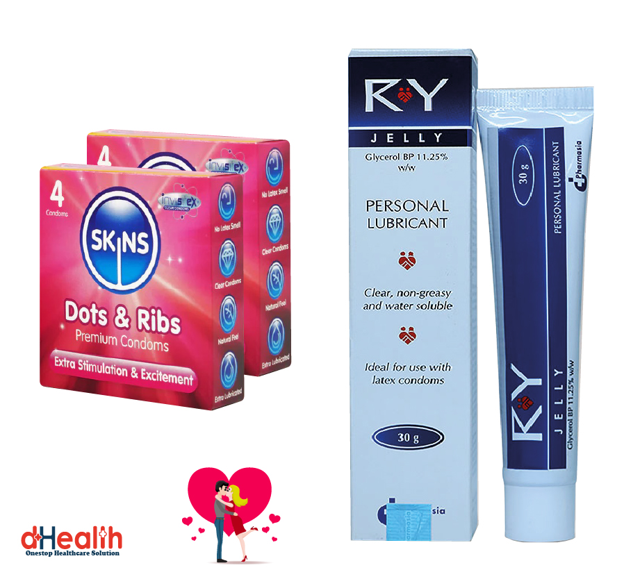 Picture of Coral Mint Flavor Condom 6's Pack (18 Pcs), 1 Ry Jelly 10g (Personal Lubricant) Free