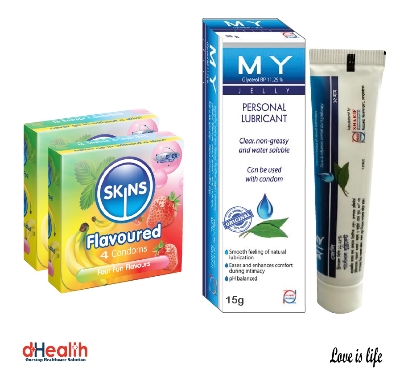 Picture of Coral Supper Dotted 6 Packs (18 Pcs), 1 Ry Jelly 10g (Personal Lubricant) Free