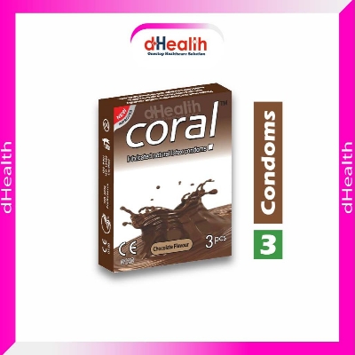 Picture of Coral Chocolate Flavor Condom Single Pack (3 Pcs Condom)