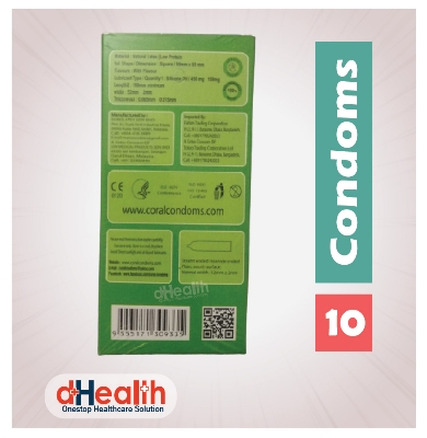 Picture of Coral Mint Flavor Condom 10's Pack (10 Pcs Condom) Pack