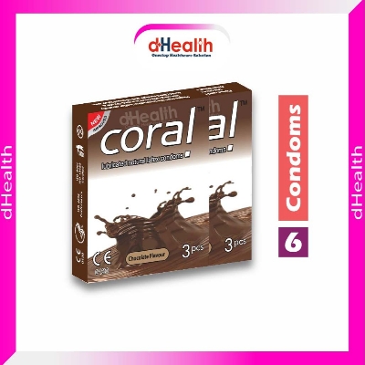 Picture of Coral Chocolate Flavor Condom 2's Combo Pack (6 Pcs Condom)