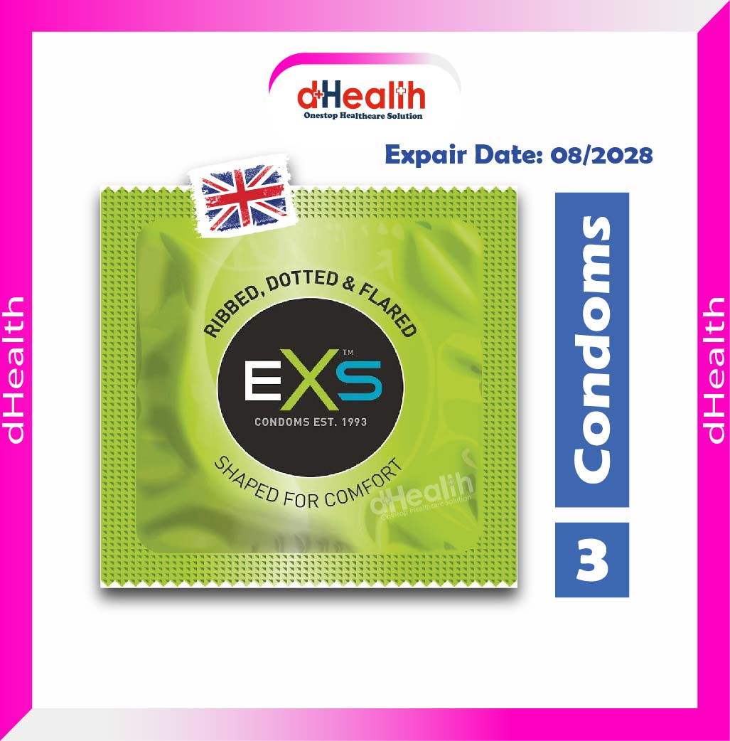 Picture of EXS Comfy Fit Ribbed & Dotted Condom - Single Pack - 3x1=3pcs (Made in UK)