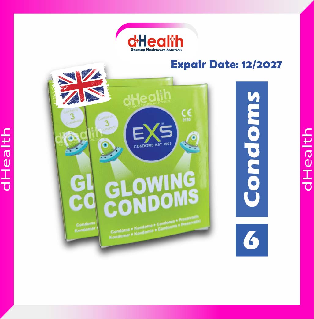Picture of EXS Glow in the Dark Condom 2's Combo Pack 3x2=6pcs (Made in UK)