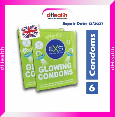 Picture of EXS Glow in the Dark Condom 2's Combo Pack 3x2=6pcs (Made in UK)