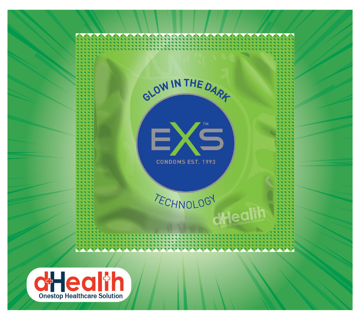 Picture of EXS Glow in the Dark Condom Single Pack
