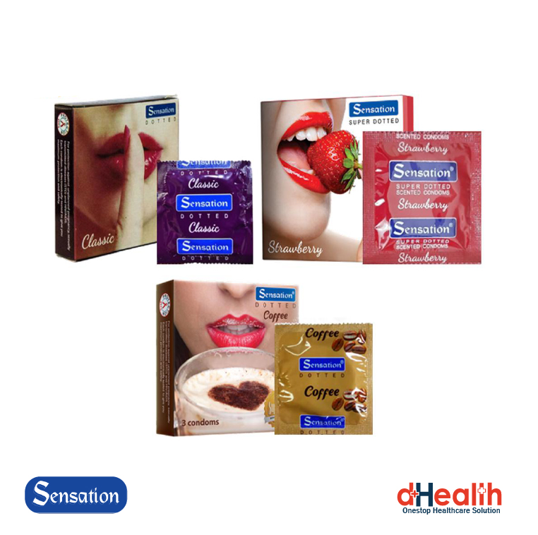 Picture of Coral 3 Fruits Girl Flavors Lubricated Natural Latex Condoms 5's Combo Pack- (5x3=15Pcs)