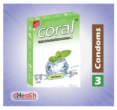 Picture of Coral Mint Flavors Lubricated Condom 5's Combo Pack- (5x3=15Pcs)