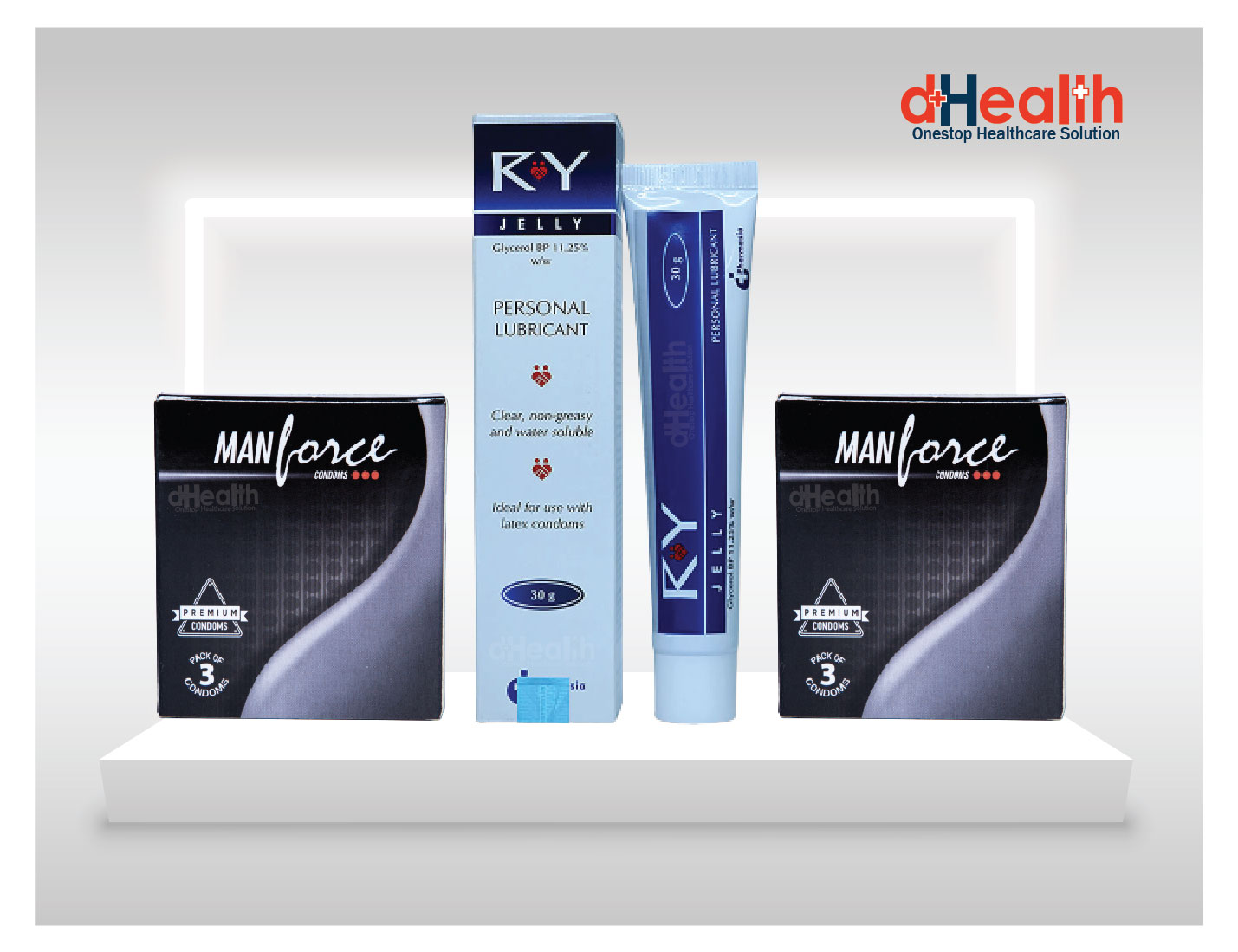 Picture of RY Jelly 1 Pc & 2 Pack (6pcs) Manforce Premium Condom