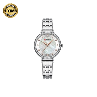 Picture of CURREN C9087 Silver Stainless Steel Analog Watch For Women - White & Silver
