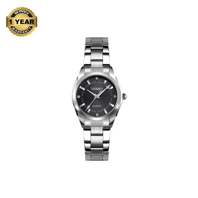 Picture of SKMEI 1620 Silver Stainless Steel Analog Watch For Women - Black & Silver