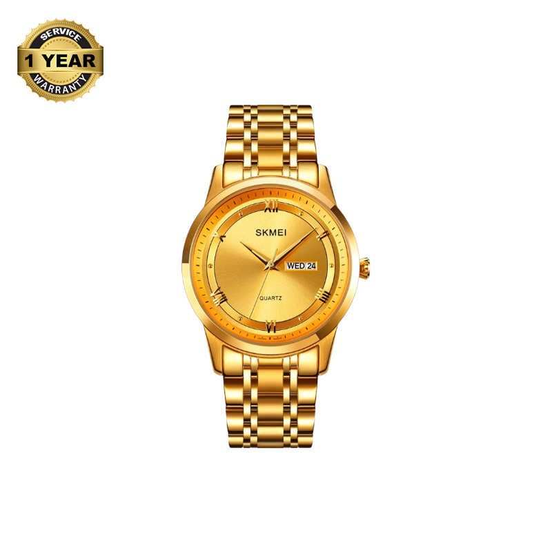 Picture of SKMEI 1870 Golden Stainless Steel Analog Watch For Men - Golden