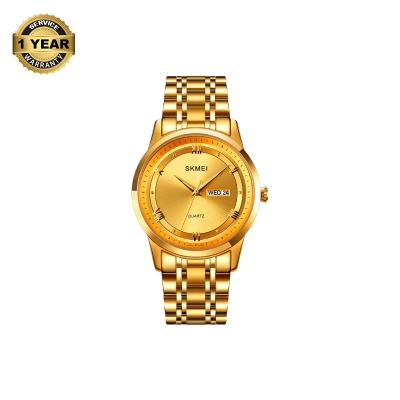 Picture of SKMEI 1870 Golden Stainless Steel Analog Watch For Men - Golden