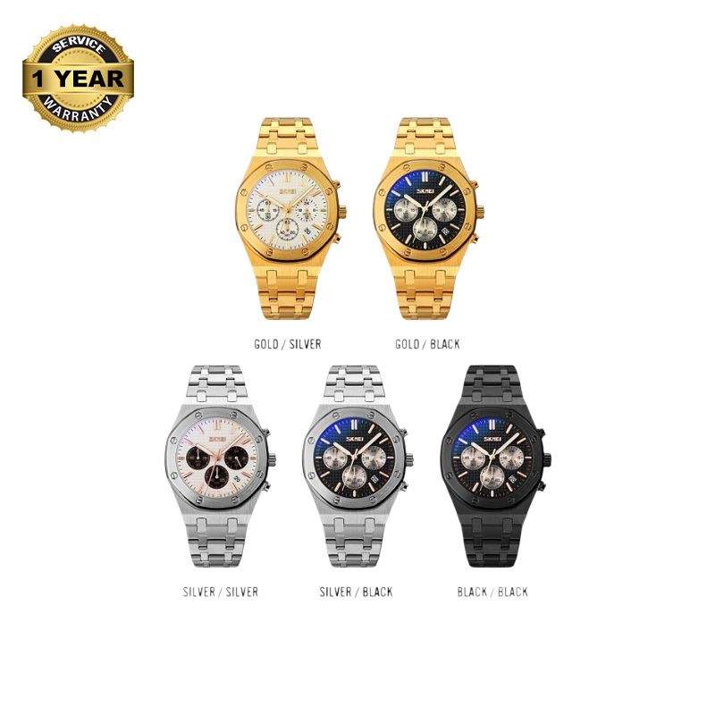 Picture of SKMEI 9296 Stainless Steel Fashion Business Luxury Chronograph Stopwatch Waterproof Quartz Watch For Men