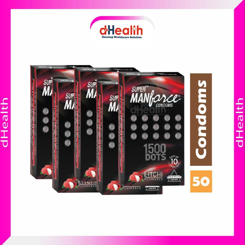 Picture of Manforce Super Litchi Dotted Condom 10pcs Pack 5s Combo