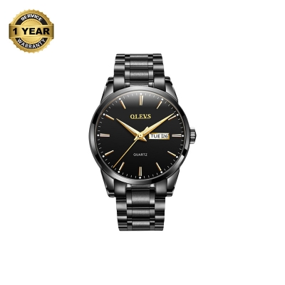 Picture of OLEVS 6898 Black Stainless Steel Analog Watch For Men - Black