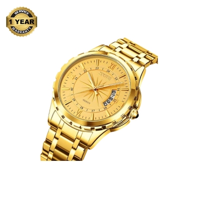 Picture of SKMEI 9069 Golden Stainless Steel Analog Watch For Men - Golden