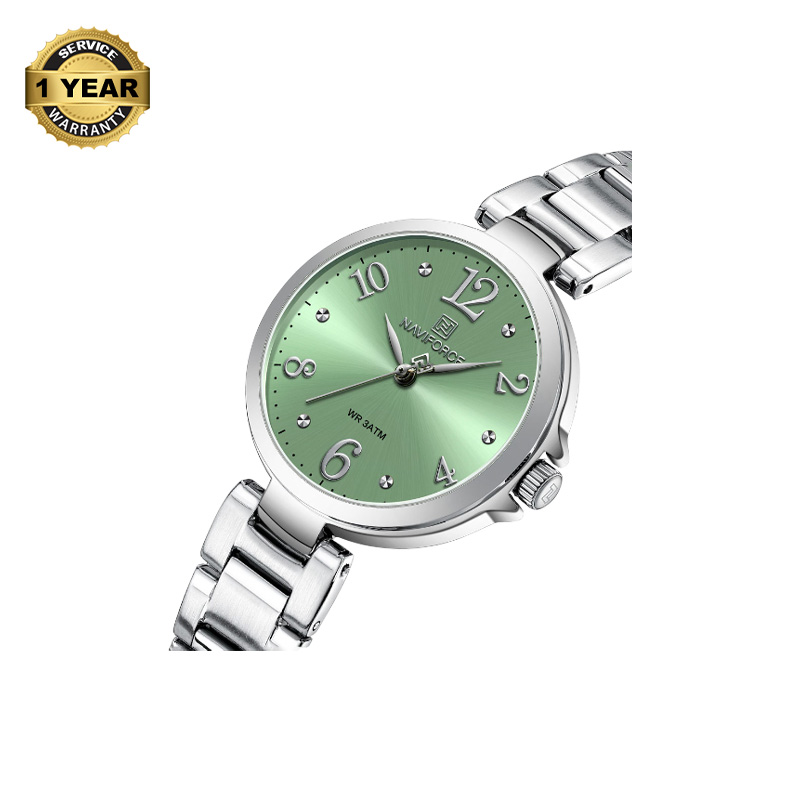 Picture of NAVIFORCE NF5031 Silver Stainless Steel Analog Watch For Women - Green & Silver