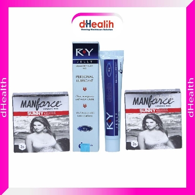 Picture of Manforce Sunny Condom 2 Pack & RY Jelly 30gm 1 pc