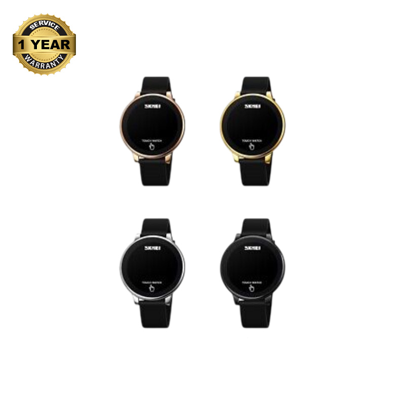 Picture of SKMEI 1842 Black PU Silica Gel Band Creative LED Touch Screen Digital Watch For Men