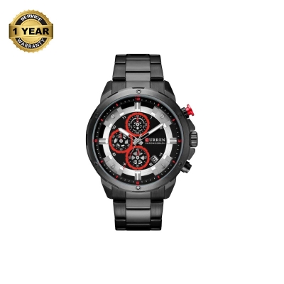 Picture of CURREN 8323 Black Stainless Steel Chronograph Watch For Men - Black