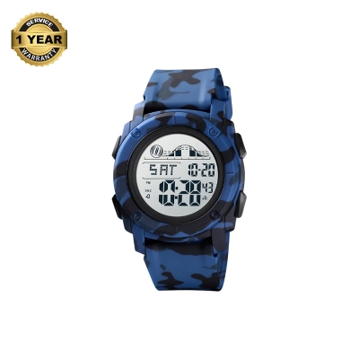 Picture of SKMEI SK1576L Navy Blue Camouflage PU Digital Watch For Unisex - Navy Blue Camouflage