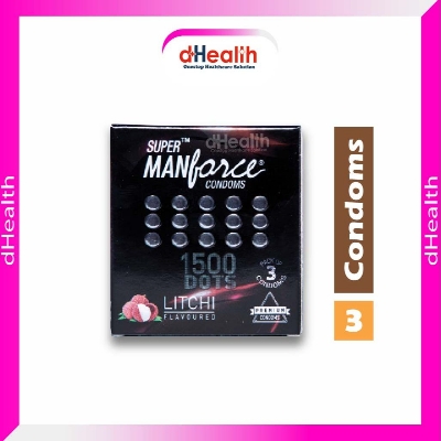 Picture of Manforce Super Litchi 1500 Dotted Condom Single pack (3x1 - 3 pcs)