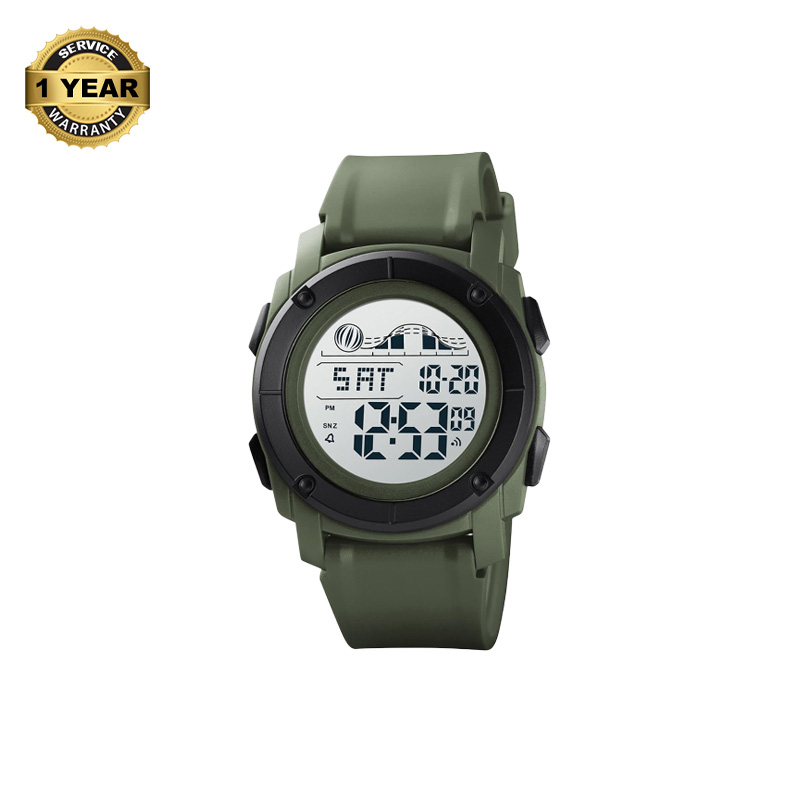 Picture of SKMEI SK1576L Army Green PU Digital Watch For Unisex - Army Green