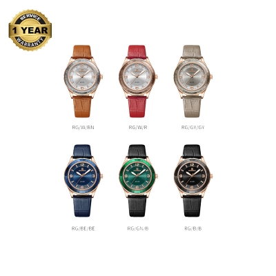 Picture of NAVIFORCE NF5040 Creative Big Dial Glass Bezel Leather Quartz Luxury Ladies Wrist Watches