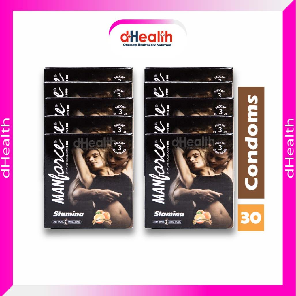 Picture of Manforce Stamina Condom Orange Flavor 10's Combo pack (3x10=30 pcs)