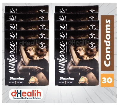 Picture of Manforce Stamina Condom Orange Flavor 10's Combo pack (3x10=30 pcs)