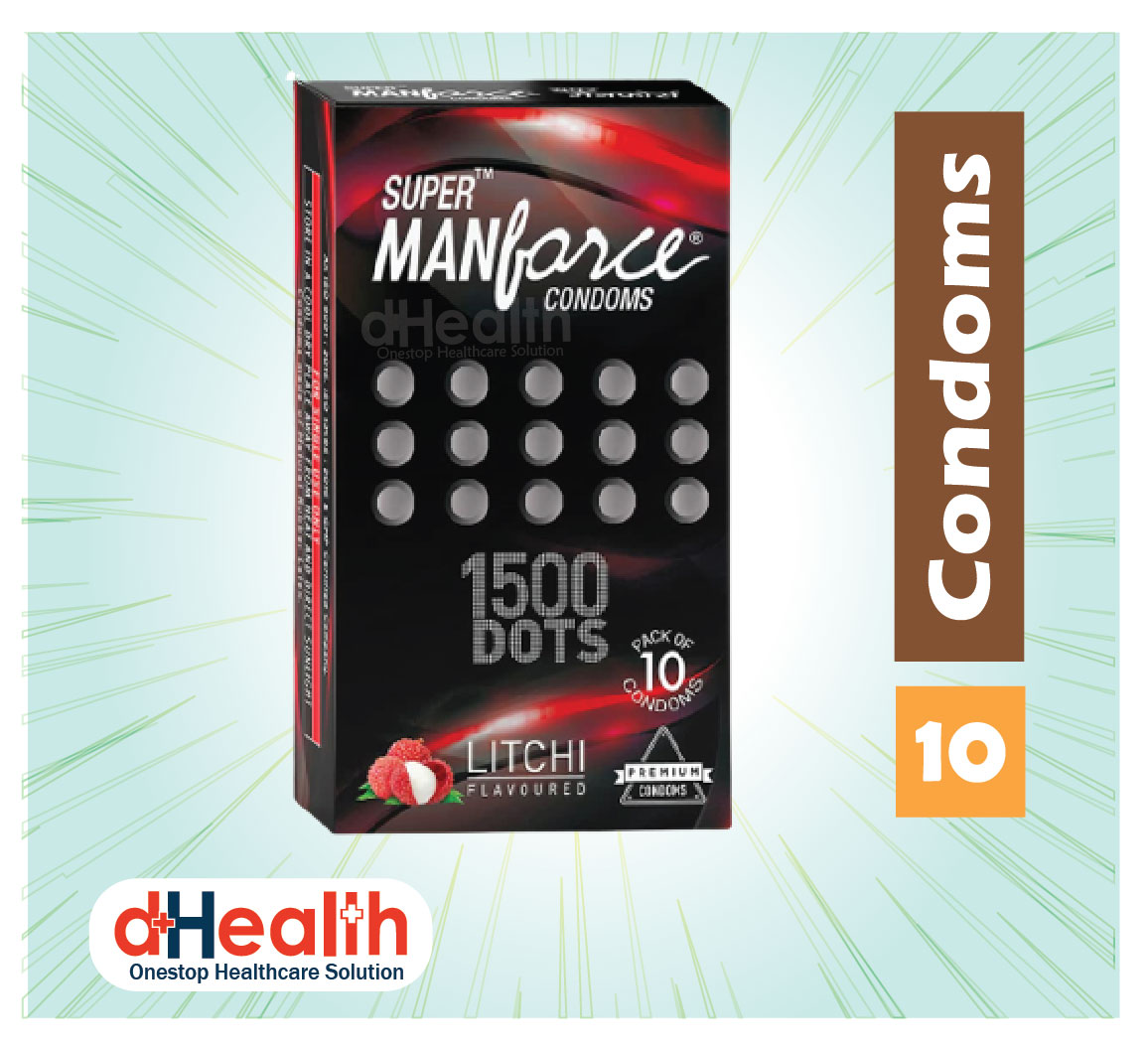 Picture of Manforce Super Litchi 1500 Dotted Condom 1 Pack (10pcs) & RY Jelly 30g 1 PC