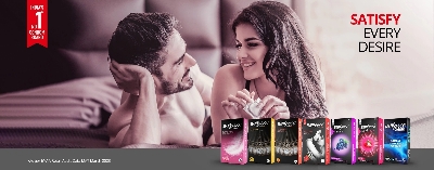 Picture of Manforce Ribbed & Dotted Sunny Edition Condom Single pack (3x1 - 3 pcs)