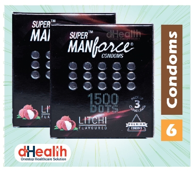 Picture of Manforce Super Litchi Dotted Condom 2's Combo pack (3x2=6 pcs)