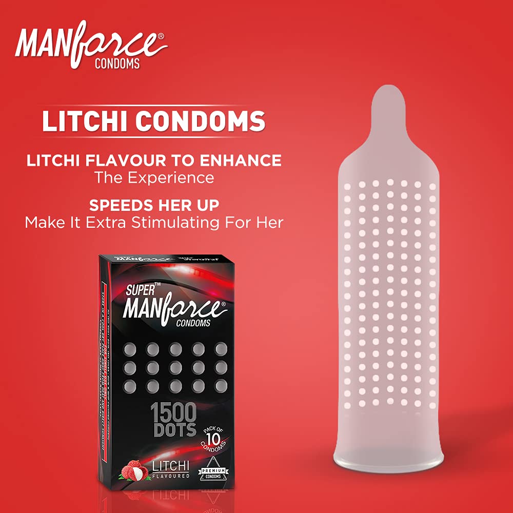 Picture of Manforce Super Litchi Dotted Condom 2's Combo pack (3x2=6 pcs)
