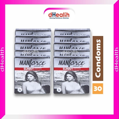 Picture of Manforce Sunny Edition Ribbed & Dotted Condom 10's Combo pack (3x10=30 pcs)