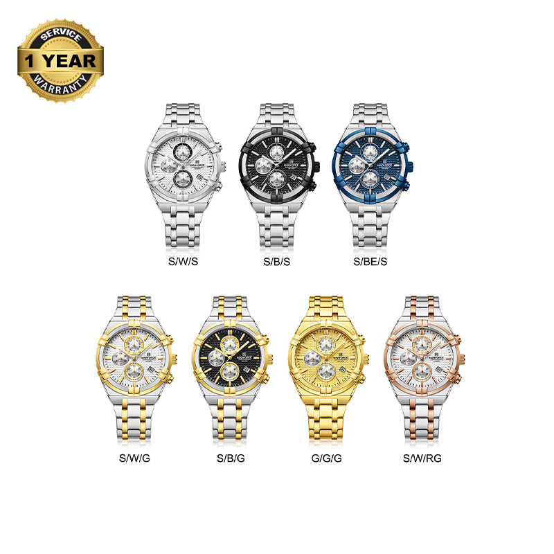Picture of NAVIFORCE NF8042 Multi-function Chronograph Watch Fashion Waterproof Luxury Gift Luminous Men’s Watch