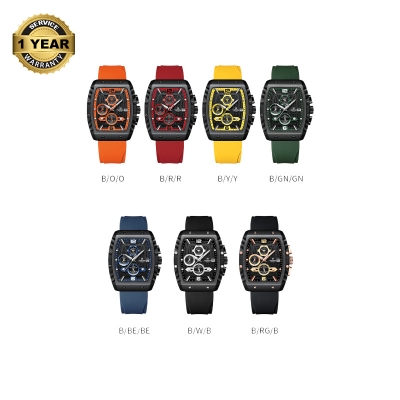 Picture of NAVIFORCE 8025 Quartz Colorful Silicone with Square Case Chronograph Sport Wrist Watch For Men
