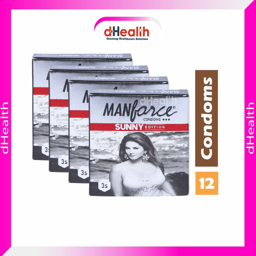 Picture of Manforce Ribbed & Dotted Sunny Edition Condom 4s Combo pack(3x4=12 pcs)