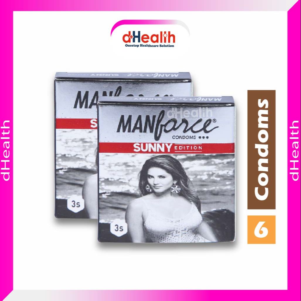 Picture of Manforce Sunny Edition Ribbed & Dotted Condom 2's Combo pack (3x2=6 pcs)