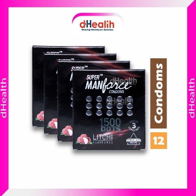 Picture of Manforce Super Litchi 1500 Dotted Condom 4s Combo pack 3x4=12 pcs